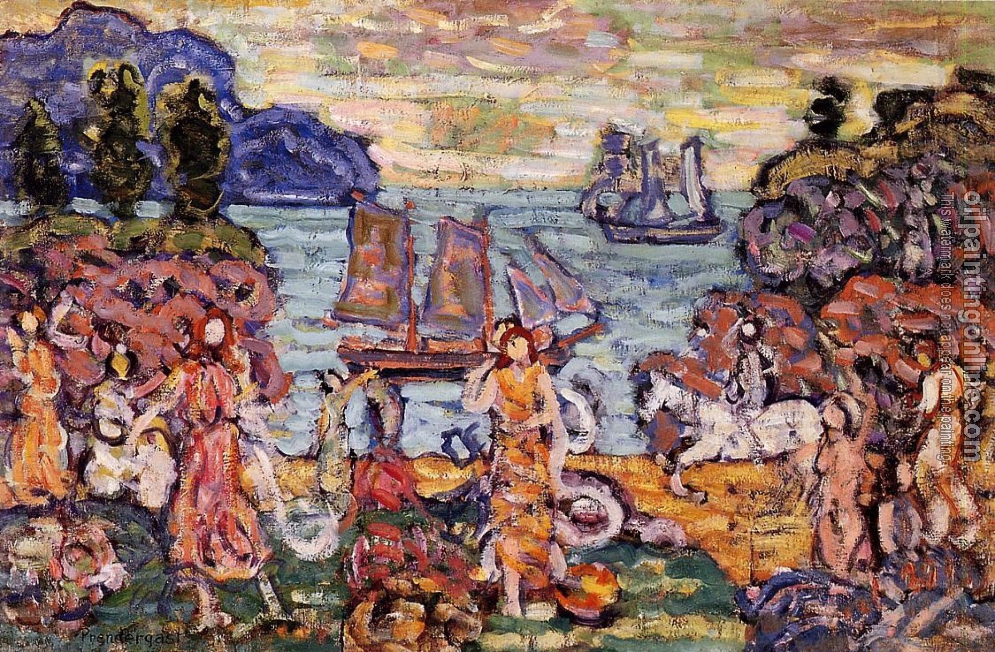 Prendergast, Maurice Brazil - On the Shore